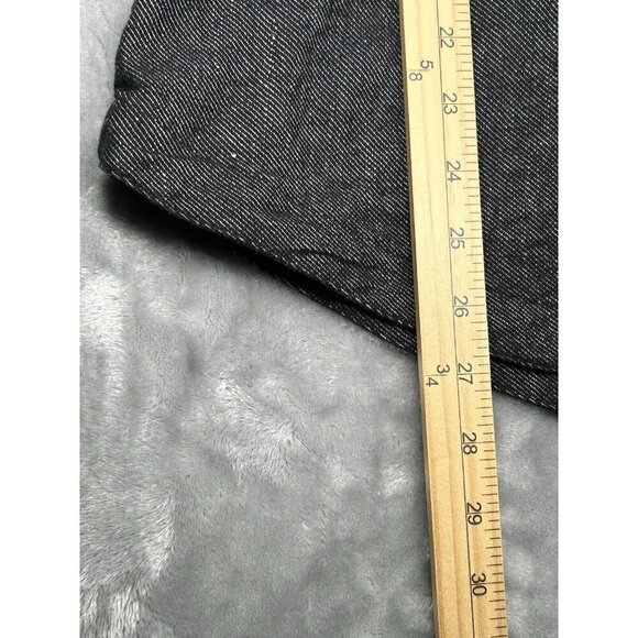 Eileen Fisher Jacket Medium Black Linen Blend Speckled Lightweight Snaps Zip Up - Picture 11 of 11